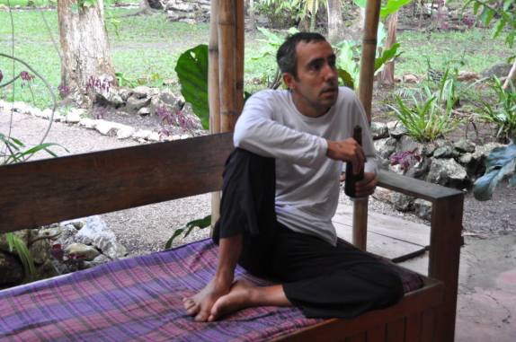 Pausa para cervejinha na Pousada El Zapote, próxima à Semuc Champey, na Guatemala